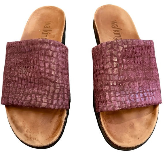 Walking Co Slip-On Flatform Suede & Leather Wedges Size 9 - Picture 2 of 7